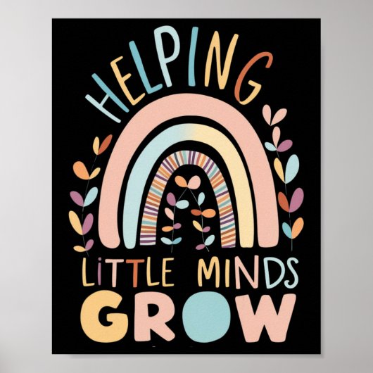 Poster Boho de retour à l'école aider les petits esprits (Devant)