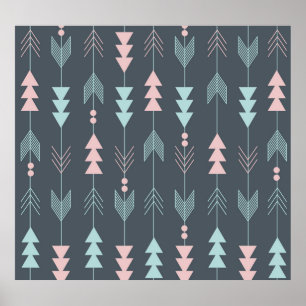 Poster Boho de style bohème : Motif ethnique sans peau