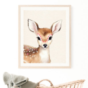 Poster Boho Deer Nursery