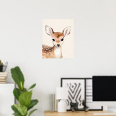 Poster Boho Deer Nursery (Bureau à domicile)