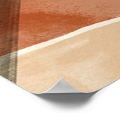 Poster Boho Desert Pathway Sunset, Geometric Arches & Cac (Coin)