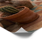 Poster Boho Desert Woman Walking to Sunset Arches, Cactus (Coin)