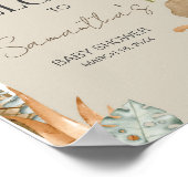 Poster Boho Dinosaur Baby shower Bienvenue (Coin)