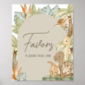 Poster Boho Dinosaur Baby shower Faveurs (Devant)