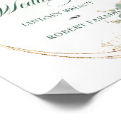 Poster Boho Dusty Green Eucalyptus Présentation de mariag (Coin)