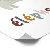 Poster Boho éléphante Nursery Room Wall Art (Coin)