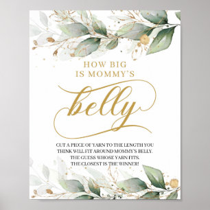 Poster Boho en or Eucalyptus quelle est la taille du sign