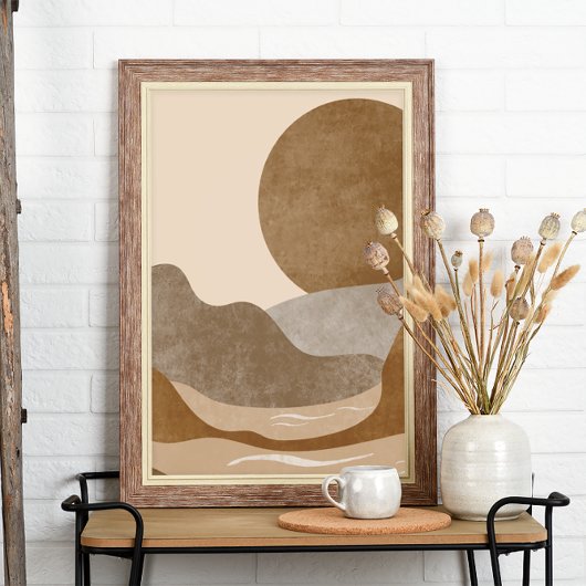 Poster Boho esthétique paysage de montagne Art moderne