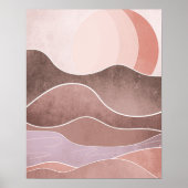 Poster Boho esthétique paysage de montagne Art moderne (Devant)