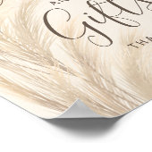 Poster Boho été pampas herbe mariage Carte cadeaux (Coin)