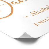 Poster Boho Fall Burange Mariage Bar Sign (Coin)