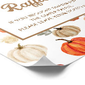 Poster Boho Fall Citrouille Baby shower Déchets Raffle (Coin)