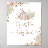 Poster Boho Fall citrouille devinez l'affiche de nourritu (Devant)