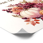 Poster Boho Fall Citrouille Faveurs Baby shower (Coin)