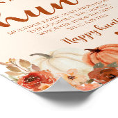 Poster Boho Fall Citrouille Minuscule Baby Hunt Baby show (Coin)