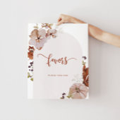 Poster Boho fall citrouilles Faveurs s'il vous plaît pren