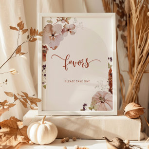 Poster Boho fall citrouilles Faveurs s'il vous plaît pren