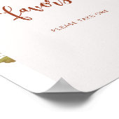 Poster Boho fall citrouilles Faveurs s'il vous plaît pren (Coin)