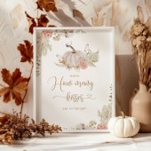 Poster Boho Fall devinez combien de baisers dans le bocal