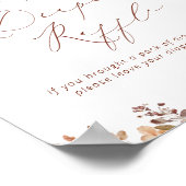 Poster Boho Fall Floral Baby shower Déchets Raffle (Coin)