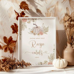 Poster Boho fall laissez votre carte de recette ici poste<br><div class="desc">Boho automne laissez votre carte de recette ici poster Objets correspondants disponibles.</div>