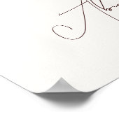 Poster Boho fall rustique fleurie chic accueil mariage (Coin)