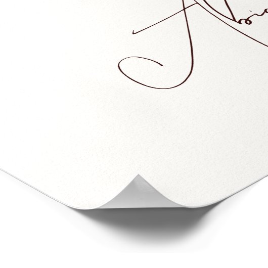 Poster Boho fall rustique fleurie chic accueil mariage (Coin)