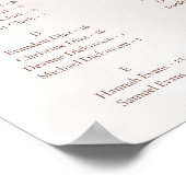 Poster Boho Fall Terracotta Fleurs Mariage Seating Chart (Coin)