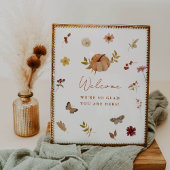 Poster Boho Fall Terracotta Pumpkin Bridal Welcome Sign