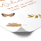 Poster Boho Fall Terracotta Pumpkin Bridal Welcome Sign (Coin)