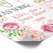 Poster Boho Feather Floral Fleurs Signal de fête d'annive (Coin)