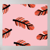 Poster Boho Feathers : Répéter Vintage. (Devant)