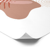 Poster Boho Feuilles botaniques contre les formes Abstrai (Coin)