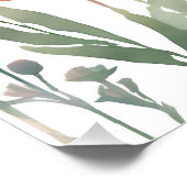 Poster Boho Fleur sauvage Aquarelle Floral Pastel (Coin)