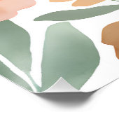 Poster Boho Fleur sauvage Aquarelle Floral Pastel (Coin)