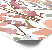 Poster Boho Fleur sauvage Aquarelle Floral Pastel (Coin)