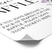 Poster Boho Fleur sauvage Baby shower floral Déchets de  (Coin)