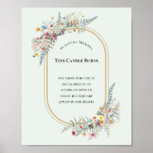 Poster Boho Fleur sauvage Fern Mint Green Cette bougie br (Devant)