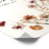 Poster Boho Fleur sauvage Fête des mariées Faveurs Signal (Coin)