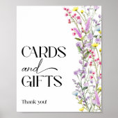 Poster Boho Fleur sauvage Floral Cartes et cadeaux (Devant)