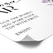 Poster Boho Fleur sauvage Floral Fête des mariées Mimosa (Coin)