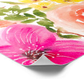 Poster Boho fleur sauvage jardin douche nuptiale accueil (Coin)