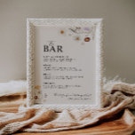 Poster Boho Fleur sauvage Le Bar Mariage Signal<br><div class="desc">Le panneau Bar se caractérise par un style boho avec des oeuvres florales et des couleurs neutres terreuses et beiges.</div>