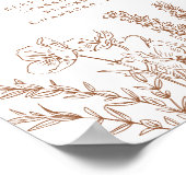 Poster Boho Fleur sauvage Signature Cocktail Menu Signe (Coin)