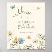 Poster Boho fleur sauvage signe de bienvenue (Devant)