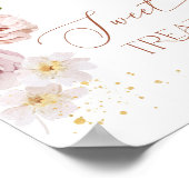 Poster Boho fleurs de jardin Douceurs table de gâteries (Coin)