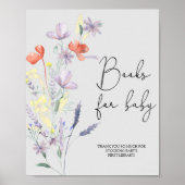 Poster Boho Fleurs sauvages - Livres pour bébé (Devant)