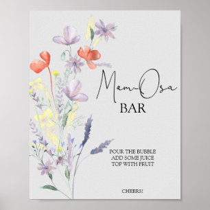 Poster Boho Fleurs sauvages \ Maman-osa bar