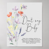 Poster Boho Fleurs sauvages - Ne dites pas bébé (Devant)