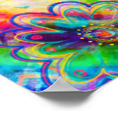 Poster Boho Floral Customisé Nom du devis Un mot (Coin)